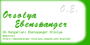 orsolya ebenspanger business card